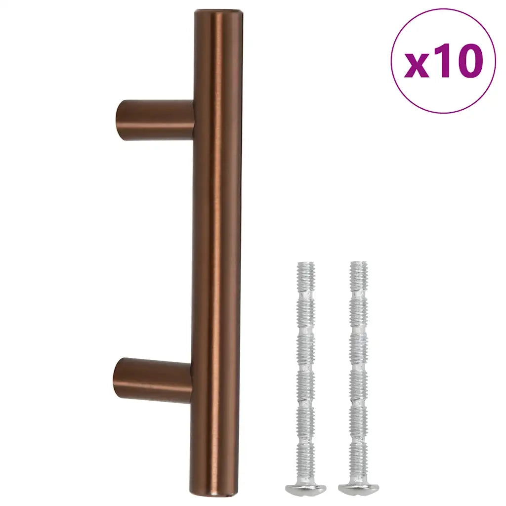 Maniglie per Mobili 10pz Bronzo 64mm in Acciaio Inox