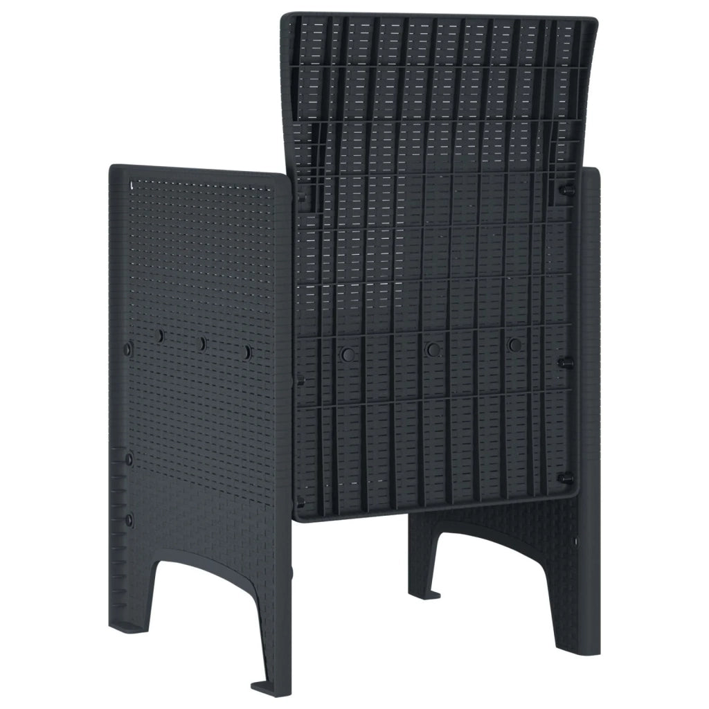 Sedia da Giardino 2 pcs Antracite 53 x 49 x 85 cm Polipropilene 847450