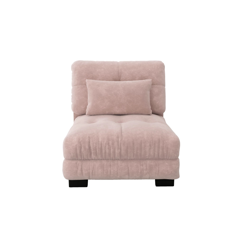 Divano senza braccioli Paris - Zephmum- 1 cuscino rosa