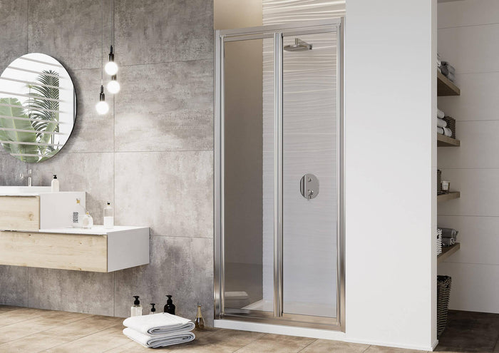 Porta Doccia 80 cm 2 Ante Battenti in Cristallo Trasparente 4mm H198 Fosterberg Maribo