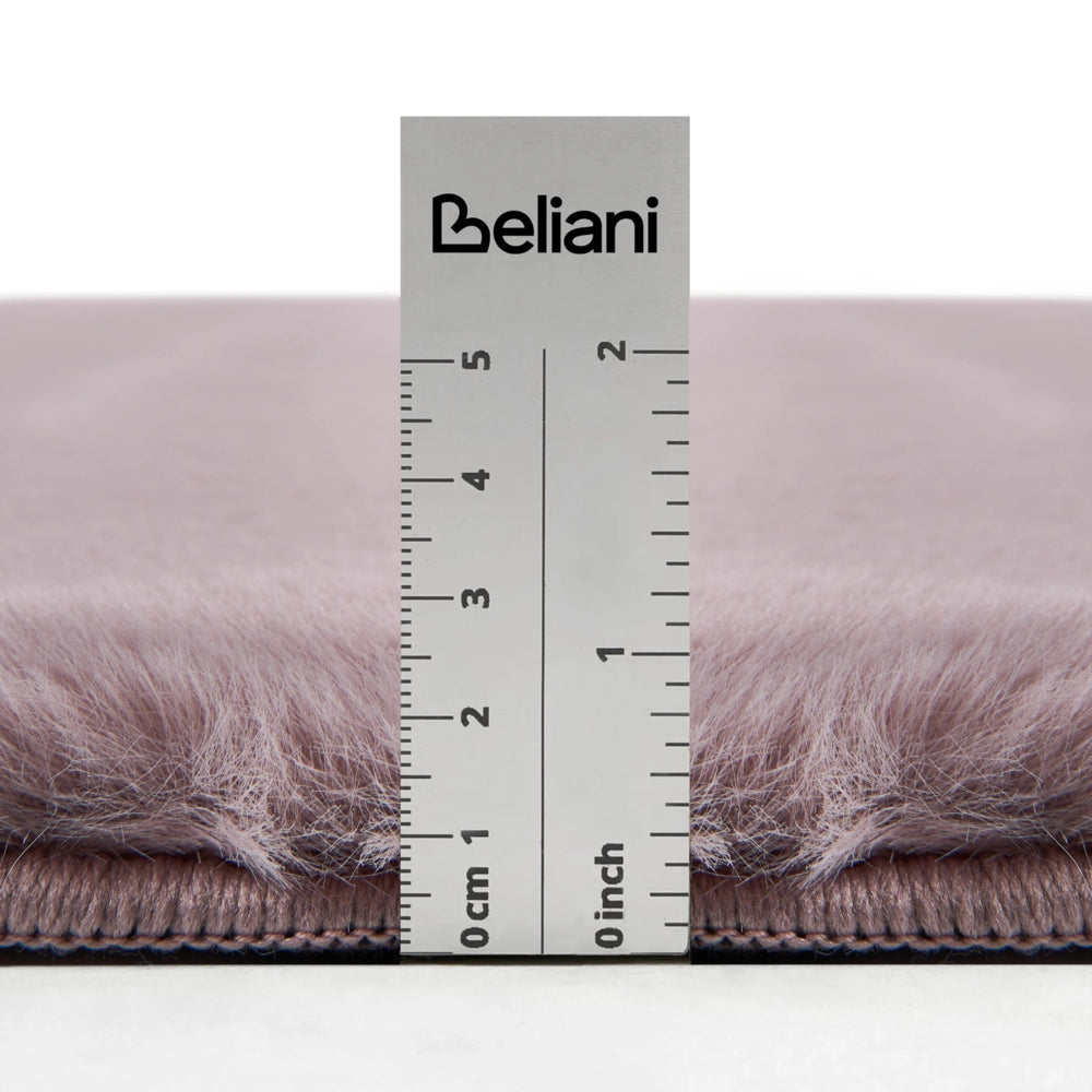 Tappeto Moderno Viola Chiaro in Ecopelliccia a Pelo Lungo 80x230cm per Soggiorno e Ingresso