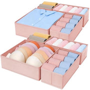 Organizzatore per Armadio - Cassettiera di Carico - Cassettiera per Abbigliamento, Organizzatore per Intimo, Organizzatore Pieghevole, 8 Pezzi (Rosso)