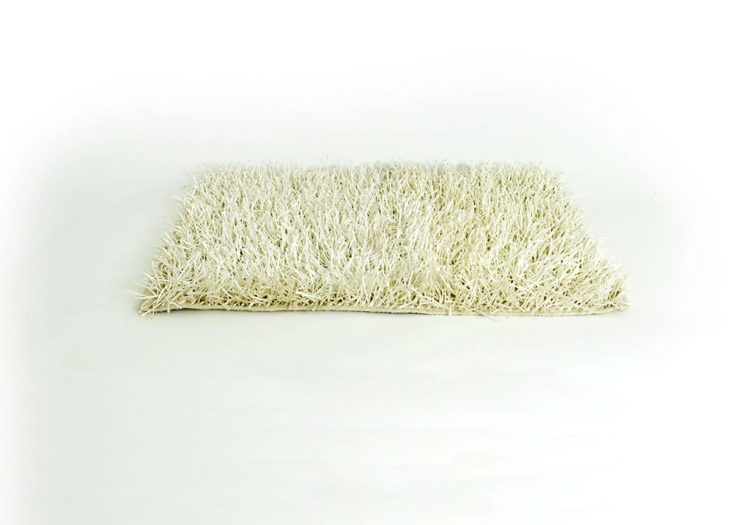 Tappeto Da Cucina E Da Salotto Modello Shaggy - 100x150cm - Bianco