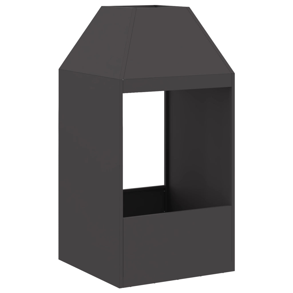 Braciere Nero  50x50x100 cm in Acciaio