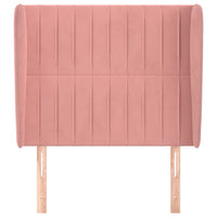 Testiera ad Orecchio Rosa 103x23x118/128 cm in Velluto 3118241