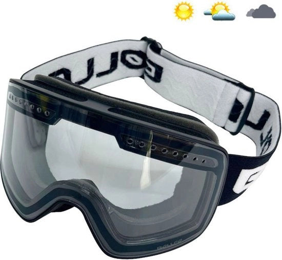 Ski Occhiali da Sole - Donna - Uomo - Sport Invernale - Impermeabile - Protezione UV - Accessori Sci - Nero