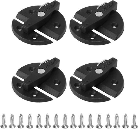 Chiusura a Viti per Porta di Nave - Completo di 4 Set - Finitura a Sfera - Blocco con Viti - Acciaio Inox Marine Grade 316 - 4 Set - Chiusura a Viti con Viti.