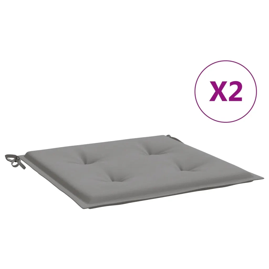 Cuscini per Sedia 2 pz Grigi 50x50x4 cm in Tessuto Oxford 47597