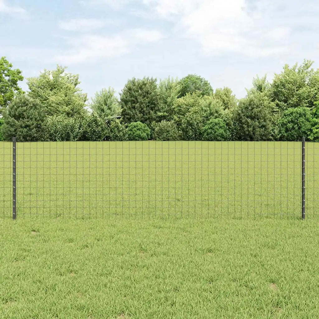 Palo della recinzione 44 pz Grigio 100 cm Acciaio CFW9815835