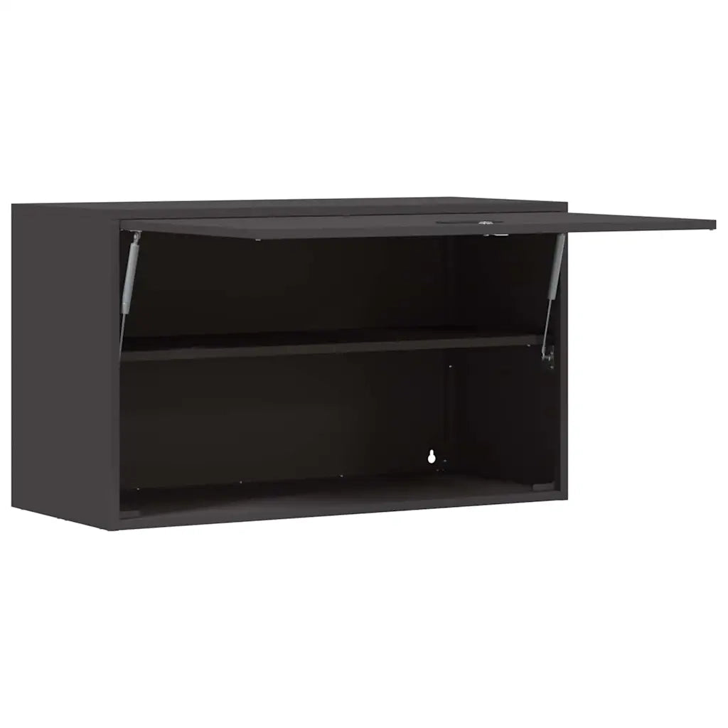 Armadio a muro per garage Nero 90 x 40 x 53 cm