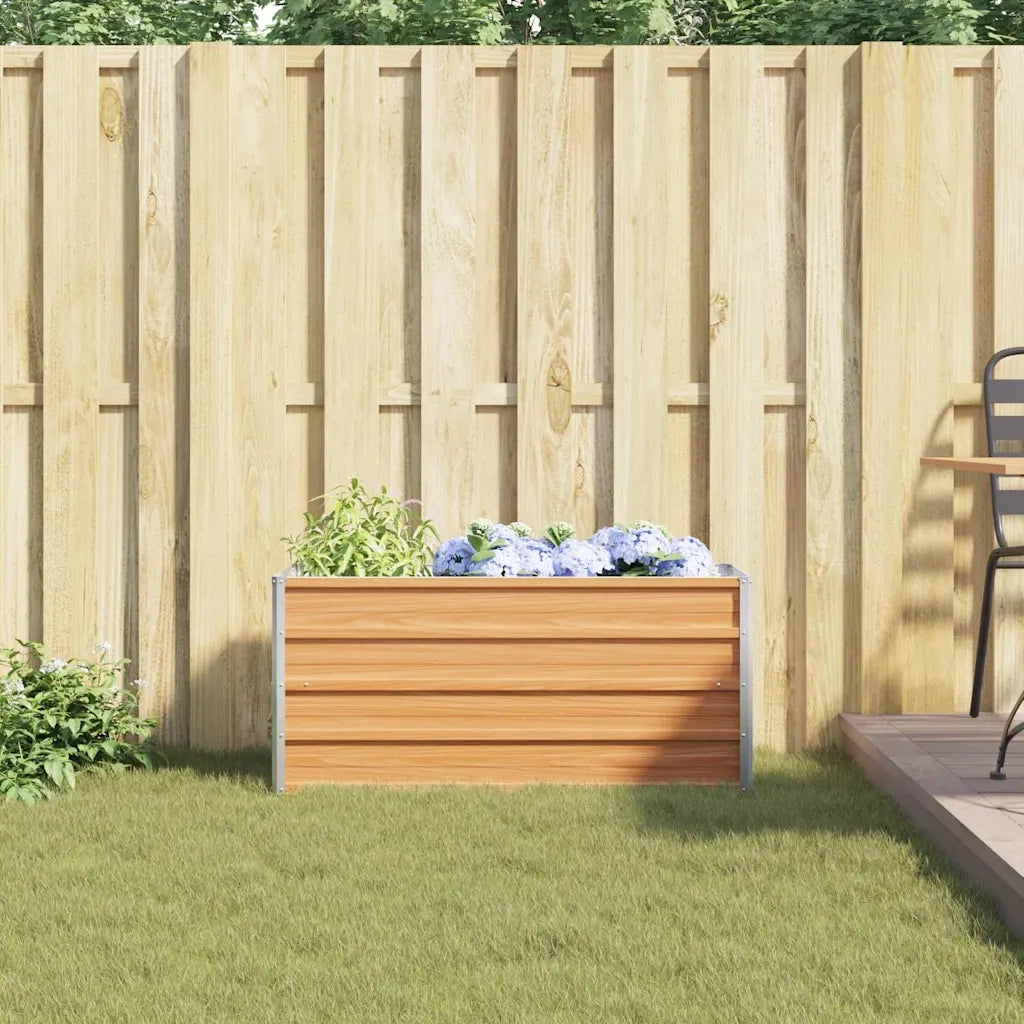 Fioriere | Cassetta per fiori | Letto rialzato da giardino Marrone Chiaro 100 x 40 x 45 cm