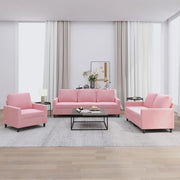 Set di Divani 3 pz con Cuscini rosa in Velluto 3201479