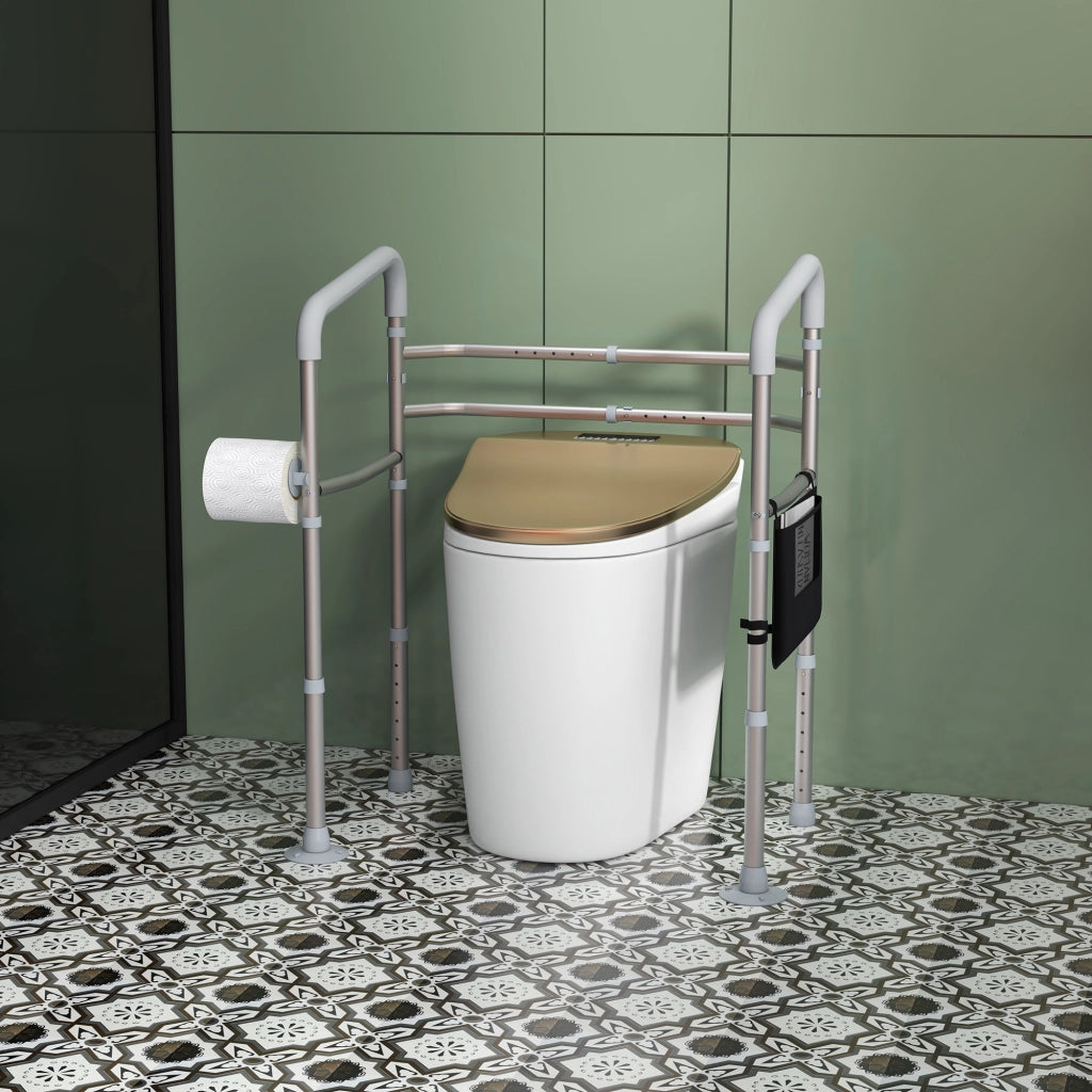 Portaoggetti per bagno con maniglie regolabili ¨C zephmum ¨C Grigio 60x30x30