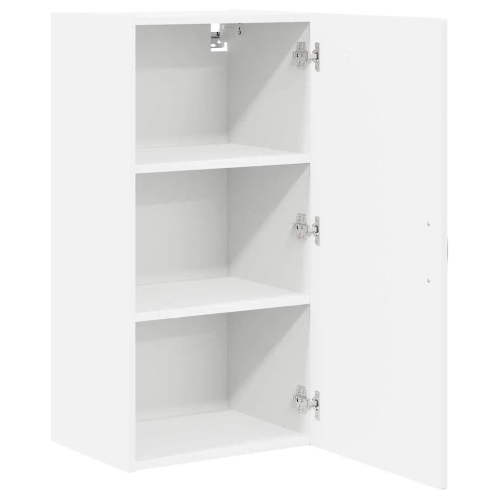 Mobile da cucina moderno da parete pratico contenitore linee pulite 40 x 31 x 80 cm legno ingegnerizzato bianco 02_0054369