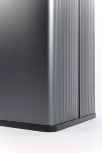 Pattumiera Alta 54L Interno Esterno Keter Verto Recycle 43,5x26,5x68,7 cm con Bordo Copri Sacco in Plastica Blu Perla