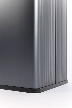 Pattumiera Alta 54L Interno Esterno Keter Verto Recycle 43,5x26,5x68,7 cm con Bordo Copri Sacco in Plastica Blu Perla