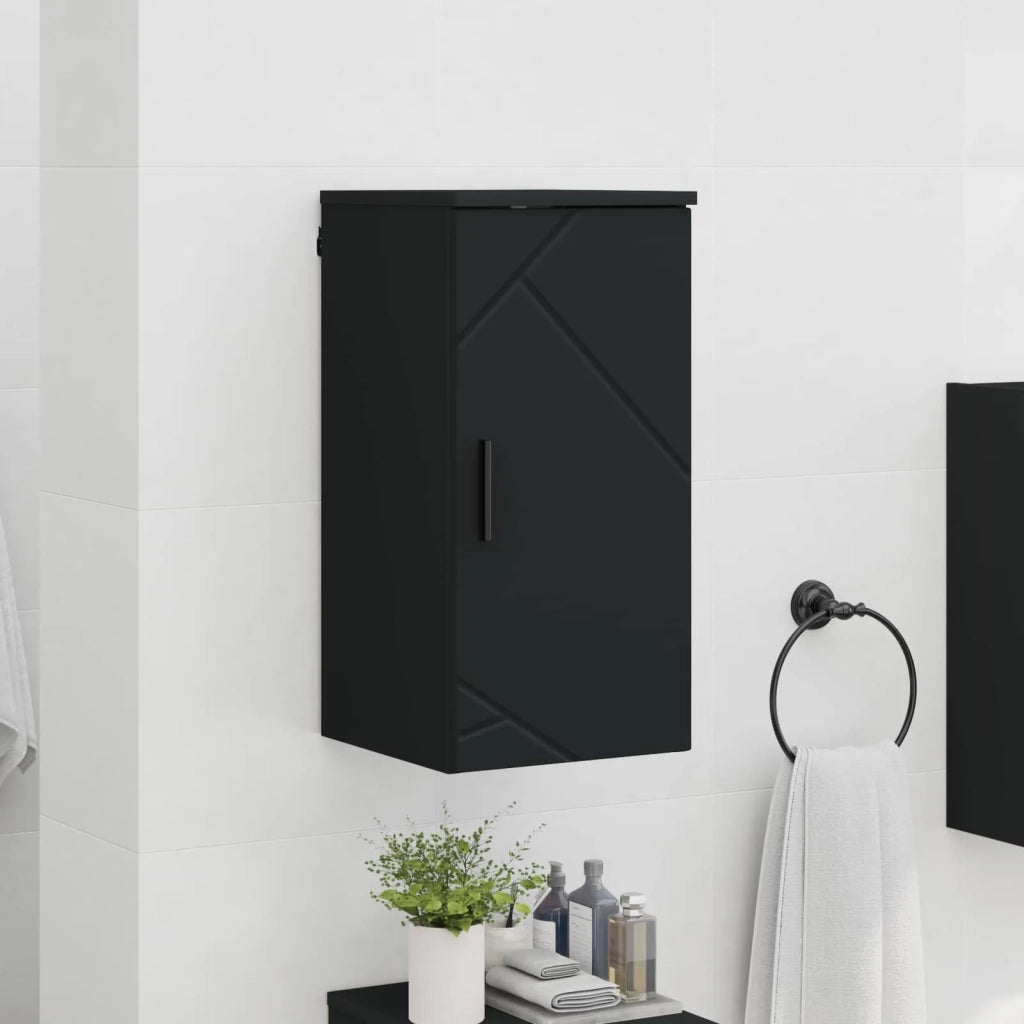 Mobile da Bagno Montaggio a parete Nero 30 x 31,5 x 61 cm 883345