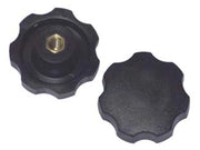 VOLANTINO CON BUSSOLA IN FERRO FILETTATA IN ABS NERO- - ø volantino mm.30, bussola M6 - 10 pezzi