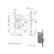 Serratura Infilare Ferro 57211-50-0 Cisa