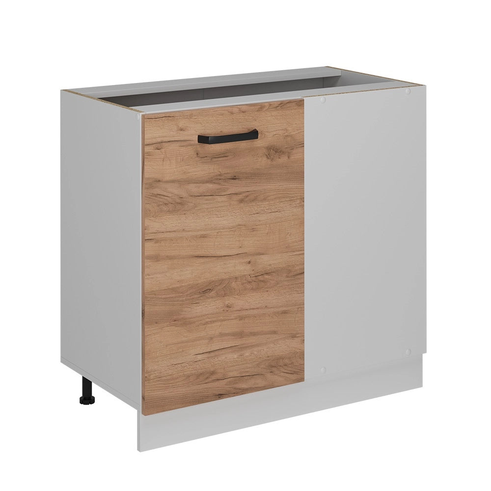Mobile ad angolo cucina R-Line Rovere dorato/Bianco 86 cm senza piano di lavoro Vicco