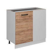 Mobile ad angolo cucina R-Line Rovere dorato/Bianco 86 cm senza piano di lavoro Vicco