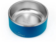 Recipiente per animali in acciaio inossidabile graviato, riutilizzabile, BPA-free, isolato, per gatti e cani, grande, sostenibile, antiscivolo, impermeabile, contenitore per acqua all'aperto (1890 ml, blu cobalto)