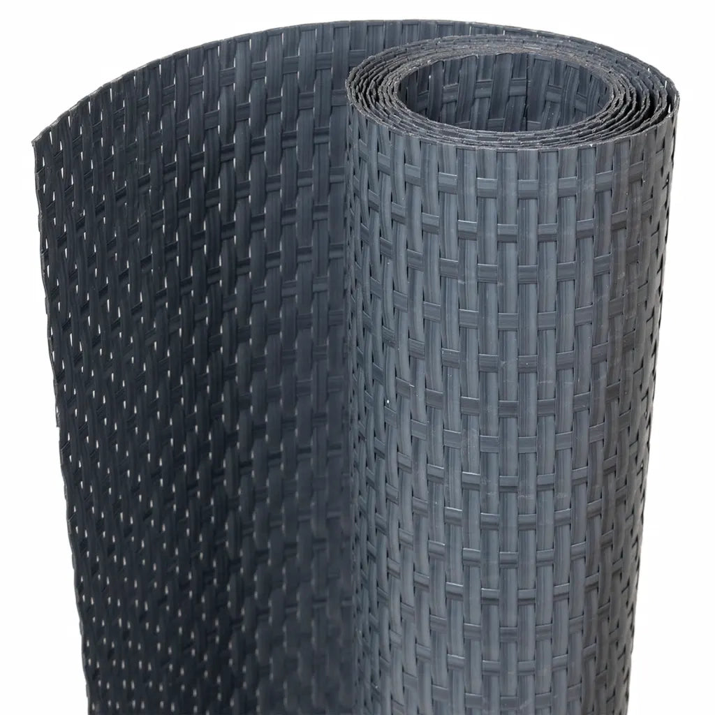Paravento da Balcone Antracite 400x90 cm in Polyrattan 156239