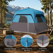 Camping Tent For 4 People, Blue, Waterproof