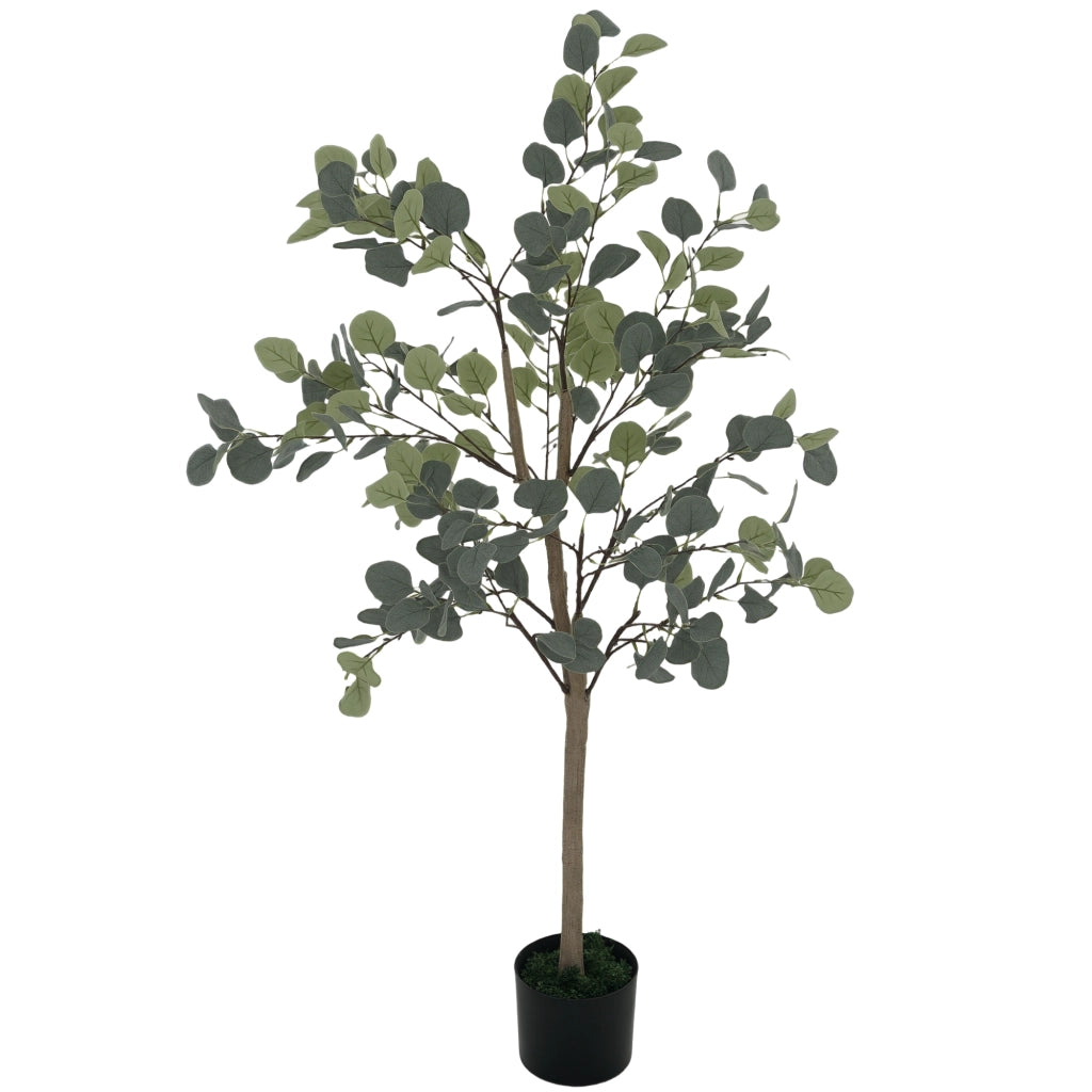 Pianta Eucalipto Artificiale 120cm ¨C Xylo ¨C 230 Foglie Verde con Vaso