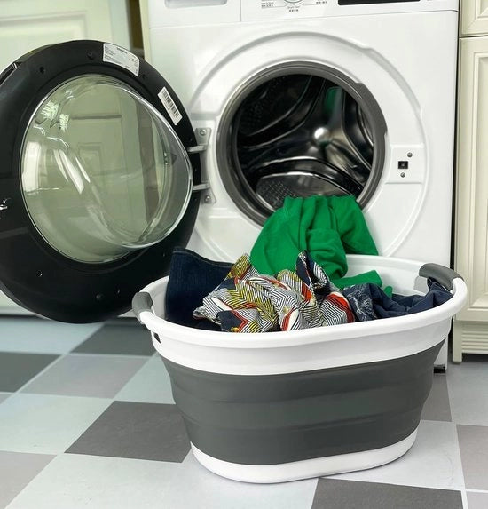 Asciugamano pieghevole - spazia risparmiando e pratico - 32 litri - bianco/argentato - plastica