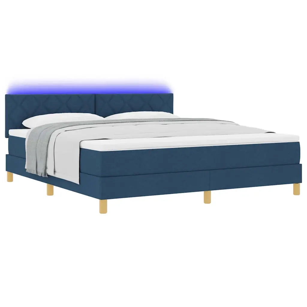 Letto a molle con materasso Blu 180 x 200 cm Tessuto 3342540