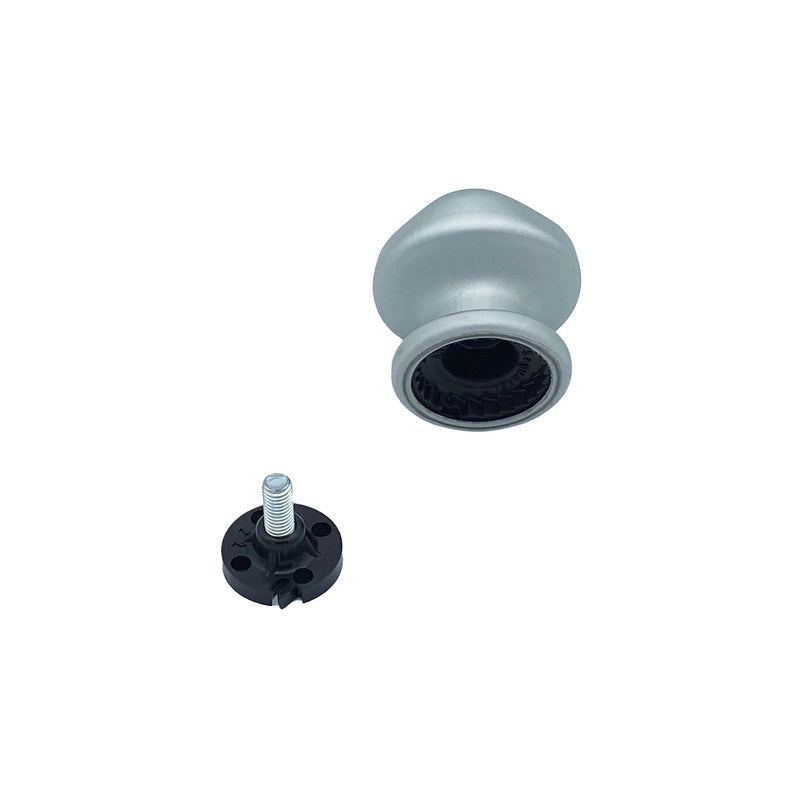 Pomolo fisso per porta SAGUATTI 172/60EB in alluminio argento satinato