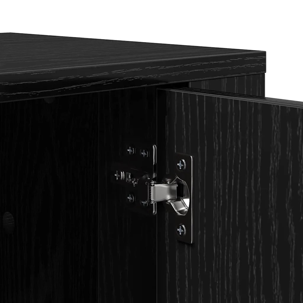 Mobile TV Rovere Nero 100 x 31,5 x 35 cm Legno multistrato