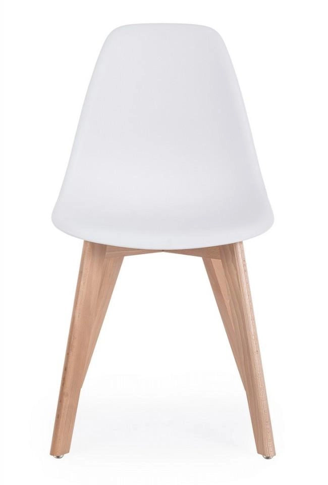 Set 4 Sedie 51,5x46,5x86 cm in Plastica Bianco