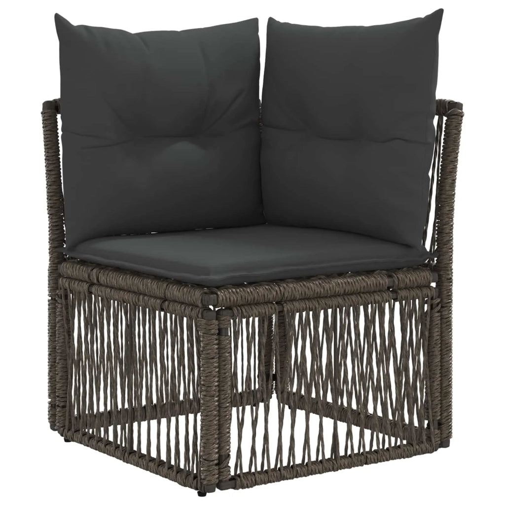 Set Divano da Giardino 14 pz Grigio e Grigio Scuro polyrattan 3436868