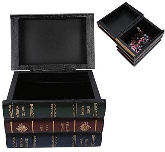 Cassa di conservazione con charme antico - Scatola decorativa per gioielli - Organizzatore decorativo - Realizzato a mano con coperchio - Dimensioni 16 x 11 x 13 cm - Chiusura a retrogesp - Scatola per gioielli