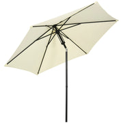 EasyComfort Ombrellone da Giardino 2.7x2.5 m, in Poliestere e Metallo con Tettuccio Inclinabile, Beige Nero