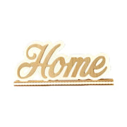 SCRITTA HOME DECORAZIONE IN LEGNO COLOR LEGNO NATURALE E BIANCO DIMENSIONI 25X4X10,6 CM