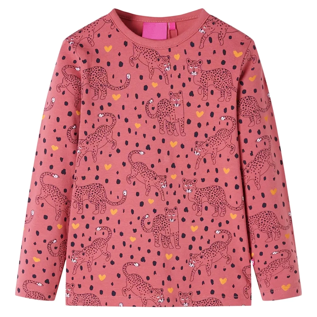 Pigiama da Bambina a Maniche Lunghe Rosa Antico 92 13759
