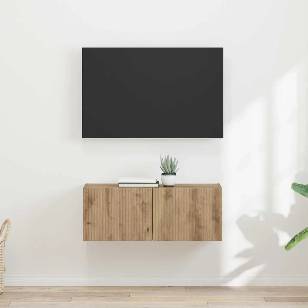 Mobile TV da parete 2 pcs Rovere Artigianale 39 x 31 x 29,5 cm