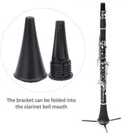 Supporto per clarinetto pieghevole - Supporto per tromba - Base da 5 gambe - Strumento a fiato - Leggero - Sostenibile
