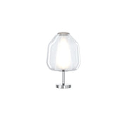 Lampada Contemporanea Double Skin Beta Metallo Cromo Vetro Trasp. 1 Luce E27