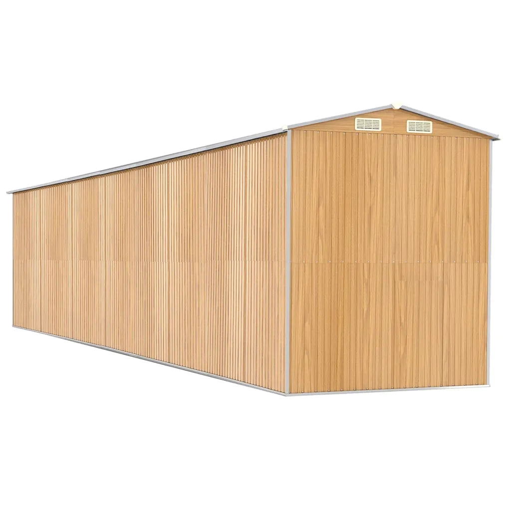 Capanno Giardino Marrone Chiaro 192x938x223 cm Acciaio Zincato cod mxl 65835