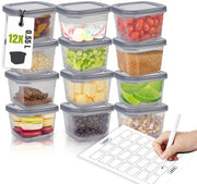 Set di contenitori a chiusura ermetica BPA-free 12 pezzi con coperchi Contenitori per organizzare alimenti da cucina e frigorifero Contenitori a compartimenti per alimenti 0,550 L