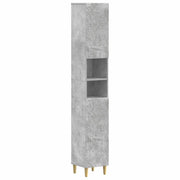 Armadio da Bagno con Ripiano Aperto DELFT Grigio Cemento 897038