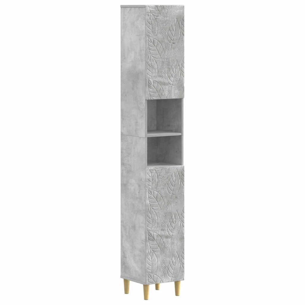 Armadio da Bagno con Ripiano Aperto DELFT Grigio Cemento 897038
