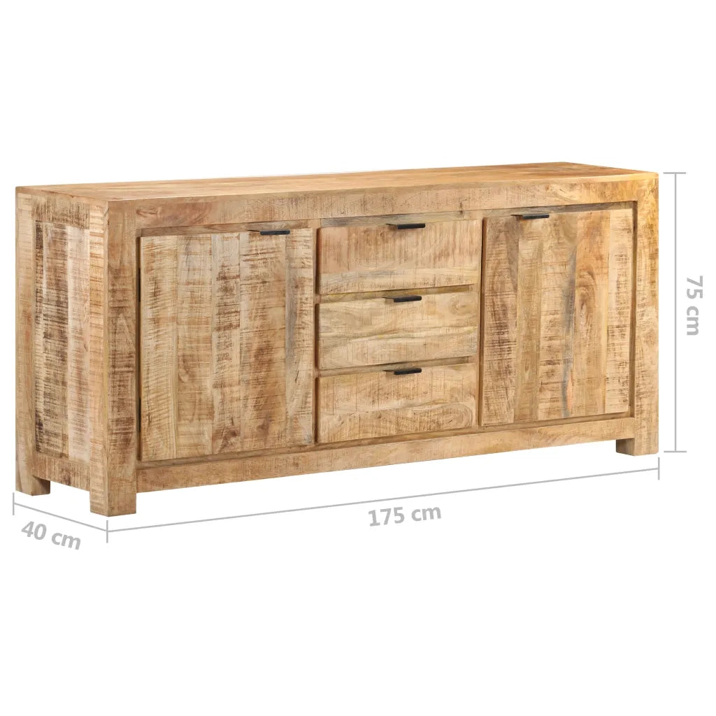 Credenza 175x40x75 cm in Legno di Mango Grezzo 320395