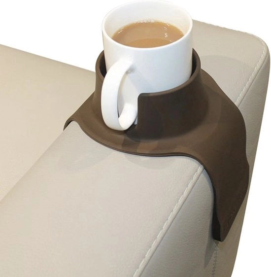 Sostegno per tazze in Mocha Brown per il divano