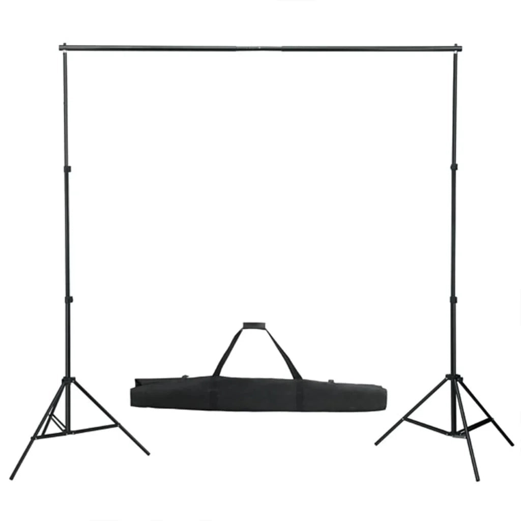 Kit per studio fotografico con illuminazione fondale e riflettore nero 02_0042456