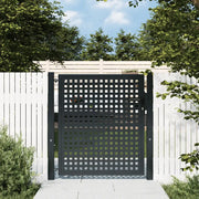 Cancello da Giardino Antracite 100x100 cm in Acciaio 154560